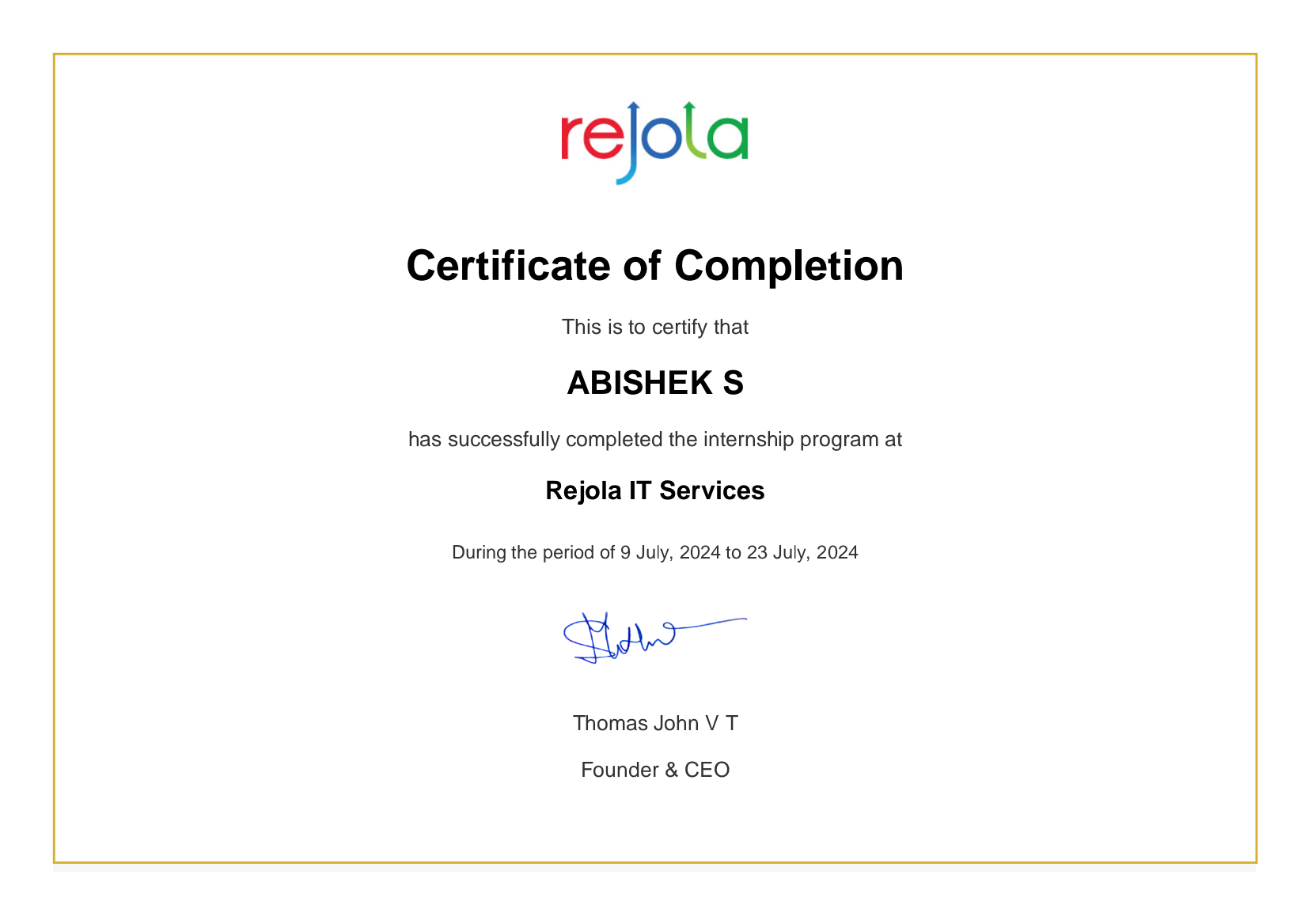 Certificate 1